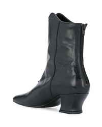 schwarze Leder Stiefeletten von Dorateymur