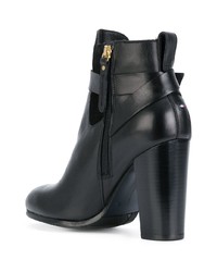 schwarze Leder Stiefeletten von Tommy Hilfiger