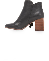 schwarze Leder Stiefeletten von See by Chloe