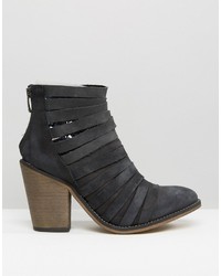 schwarze Leder Stiefeletten von Free People