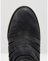 schwarze Leder Stiefeletten von Free People