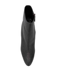 schwarze Leder Stiefeletten von Manolo Blahnik