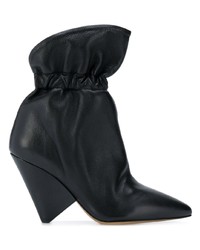 schwarze Leder Stiefeletten von Isabel Marant Etoile