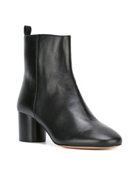 schwarze Leder Stiefeletten von Isabel Marant Etoile