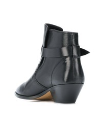 schwarze Leder Stiefeletten von Isabel Marant Etoile