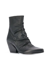 schwarze Leder Stiefeletten von Elena Iachi