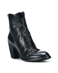 schwarze Leder Stiefeletten von Officine Creative