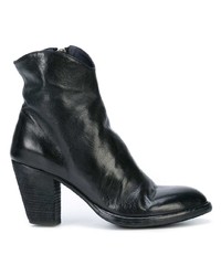 schwarze Leder Stiefeletten von Officine Creative