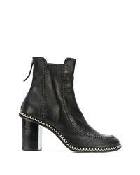 schwarze Leder Stiefeletten von JW Anderson