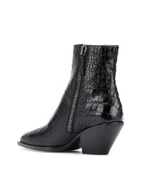 schwarze Leder Stiefeletten von Giuseppe Zanotti