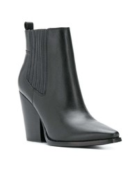 schwarze Leder Stiefeletten von Kendall & Kylie