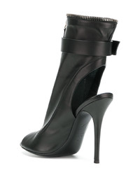 schwarze Leder Stiefeletten von Giuseppe Zanotti Design