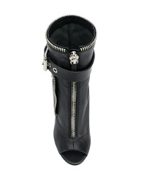 schwarze Leder Stiefeletten von Giuseppe Zanotti Design