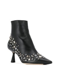 schwarze Leder Stiefeletten von Jimmy Choo