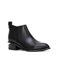 schwarze Leder Stiefeletten von Alexander Wang