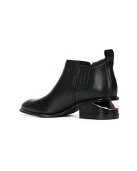 schwarze Leder Stiefeletten von Alexander Wang