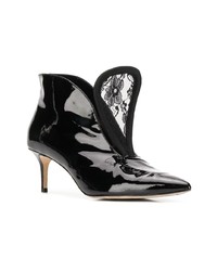 schwarze Leder Stiefeletten von Christopher Kane