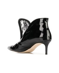 schwarze Leder Stiefeletten von Christopher Kane