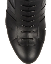 schwarze Leder Stiefeletten von Christian Louboutin