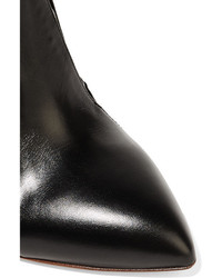 schwarze Leder Stiefeletten von Francesco Russo