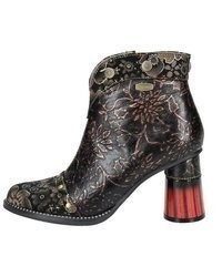 schwarze Leder Stiefeletten von Laura Vita
