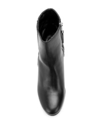 schwarze Leder Stiefeletten von Karl Lagerfeld