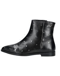 schwarze Leder Stiefeletten von Lazamani