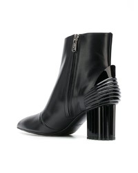 schwarze Leder Stiefeletten von Balmain