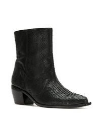 schwarze Leder Stiefeletten von Mara Mac