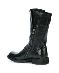 schwarze Leder Stiefeletten von Officine Creative