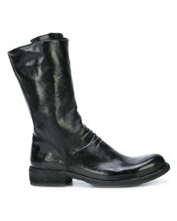 schwarze Leder Stiefeletten von Officine Creative