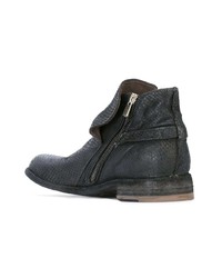 schwarze Leder Stiefeletten von Officine Creative