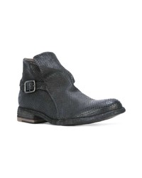 schwarze Leder Stiefeletten von Officine Creative