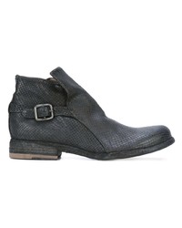 schwarze Leder Stiefeletten von Officine Creative