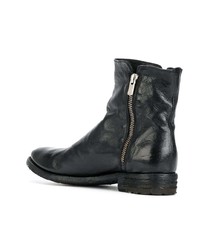 schwarze Leder Stiefeletten von Officine Creative