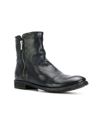 schwarze Leder Stiefeletten von Officine Creative