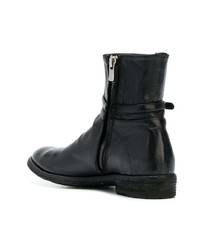 schwarze Leder Stiefeletten von Officine Creative