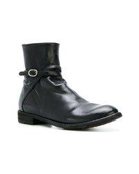 schwarze Leder Stiefeletten von Officine Creative