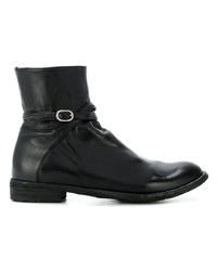 schwarze Leder Stiefeletten von Officine Creative