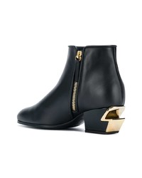 schwarze Leder Stiefeletten von Giuseppe Zanotti Design