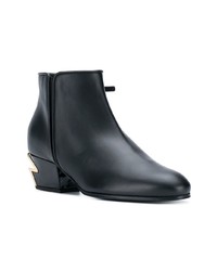 schwarze Leder Stiefeletten von Giuseppe Zanotti Design