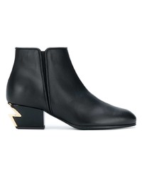 schwarze Leder Stiefeletten von Giuseppe Zanotti Design