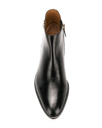 schwarze Leder Stiefeletten von Emporio Armani
