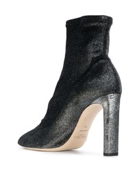 schwarze Leder Stiefeletten von Jimmy Choo