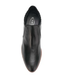 schwarze Leder Stiefeletten von Tod's