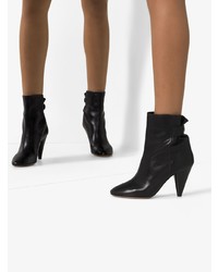 schwarze Leder Stiefeletten von Isabel Marant