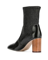 schwarze Leder Stiefeletten von Stuart Weitzman