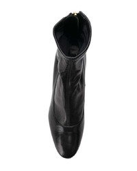 schwarze Leder Stiefeletten von Sergio Rossi
