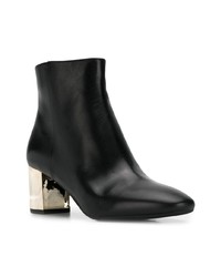 schwarze Leder Stiefeletten von Michael Kors Collection