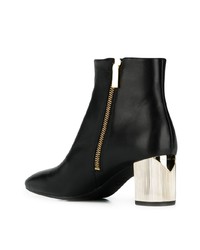 schwarze Leder Stiefeletten von Michael Kors Collection